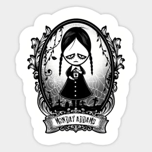 Monday Addams Sticker